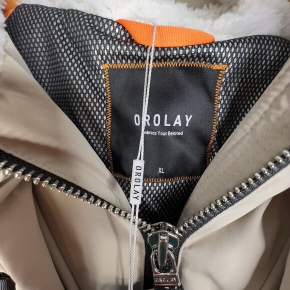 NWT Orolay Women's Thickened Down Jacket Size XL Beige Winter - Picture 4 of 15